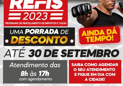 Última semana para o REFIS 2023 em Ribeirão Pires