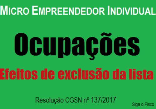 MEI 2018: Efeitos da exclusão de ocupações da lista