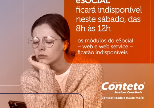 eSocial passará por uma interrupção programada no sábado (19) das 8h às 12h