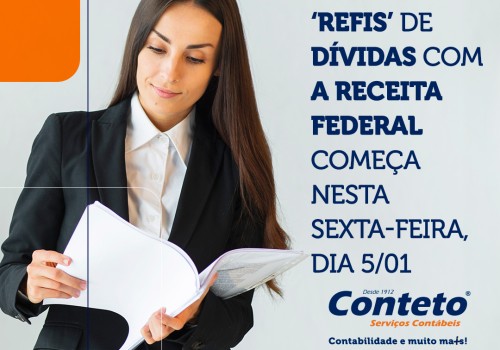 Refis de dívidas com a Receita Federal começa nesta sexta-feira, dia 5/01