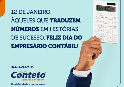 12 de janeiro é o dia nacional do Empresário Contábil. Parabéns!