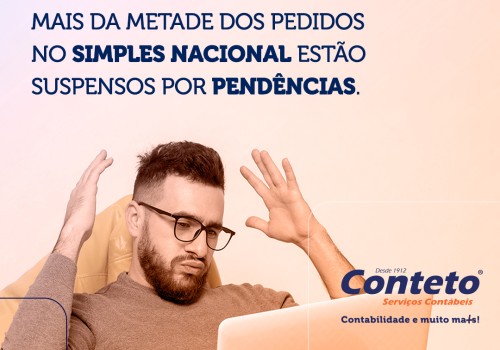 Mais da metade dos pedidos no Simples Nacional estão suspensos por pendências.