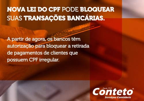 Nova Lei do CPF pode bloquear suas transações bancárias