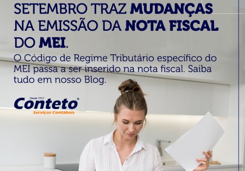 ATENÇÃO: Setembro traz mudanças na emissão da Nota Fiscal do MEI