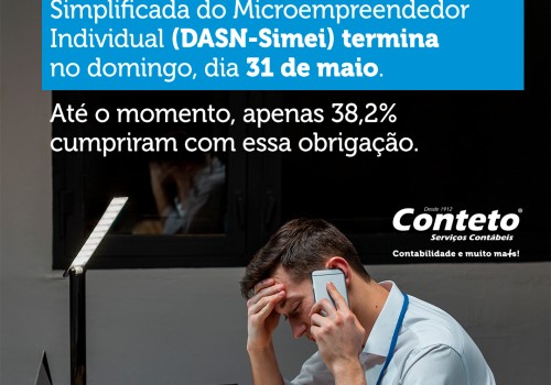 Atenção MEI: Prazo para Declaração Anual DASN-Simei termina no domingo, dia 31 de maio.