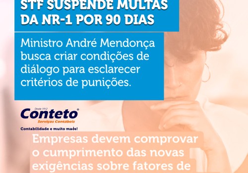 STF suspende multas da NR-1 por 90 dias